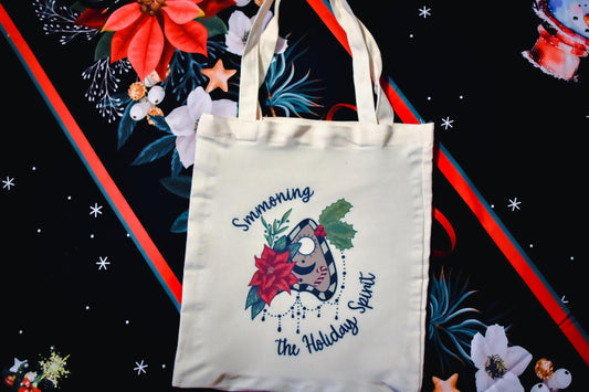 Summoning The Holiday Spirit Festive Planchette Canvas Tote Bag