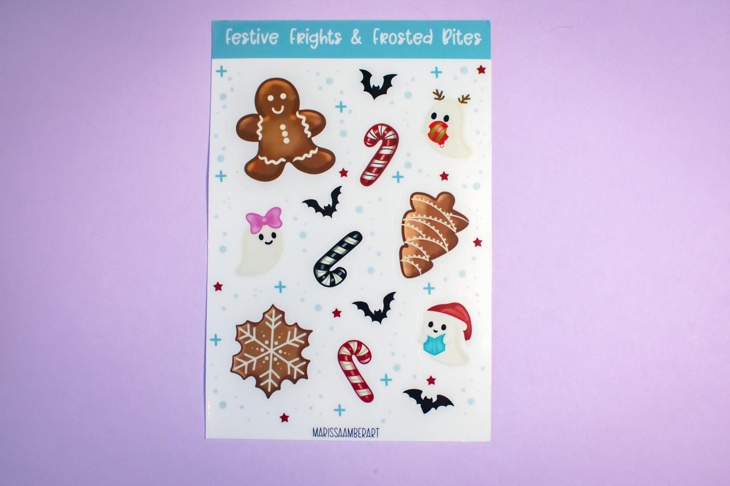 Gingerbread and Ghosts Kiss-Cut Vinyl Sticker Sheet