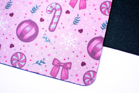 Pink Winter Holiday Coquette Mouse Pad