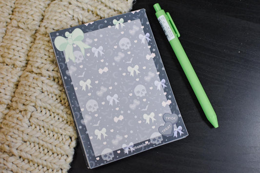 Handmade Pastel Goth Blank Notepad | 4.25in x5.5in
