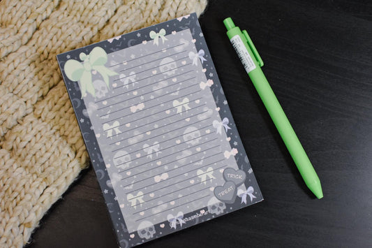 Handmade Pastel Goth Lined Notepad | 4.25in x5.5in