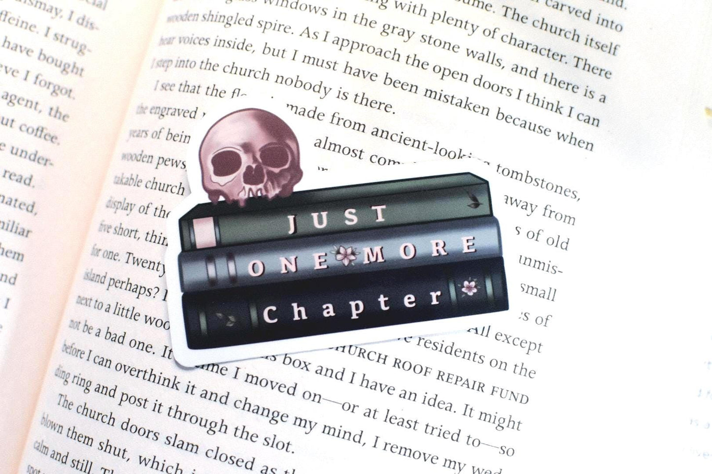 Just One More Chapter Die-Cut Vinyl Sticker