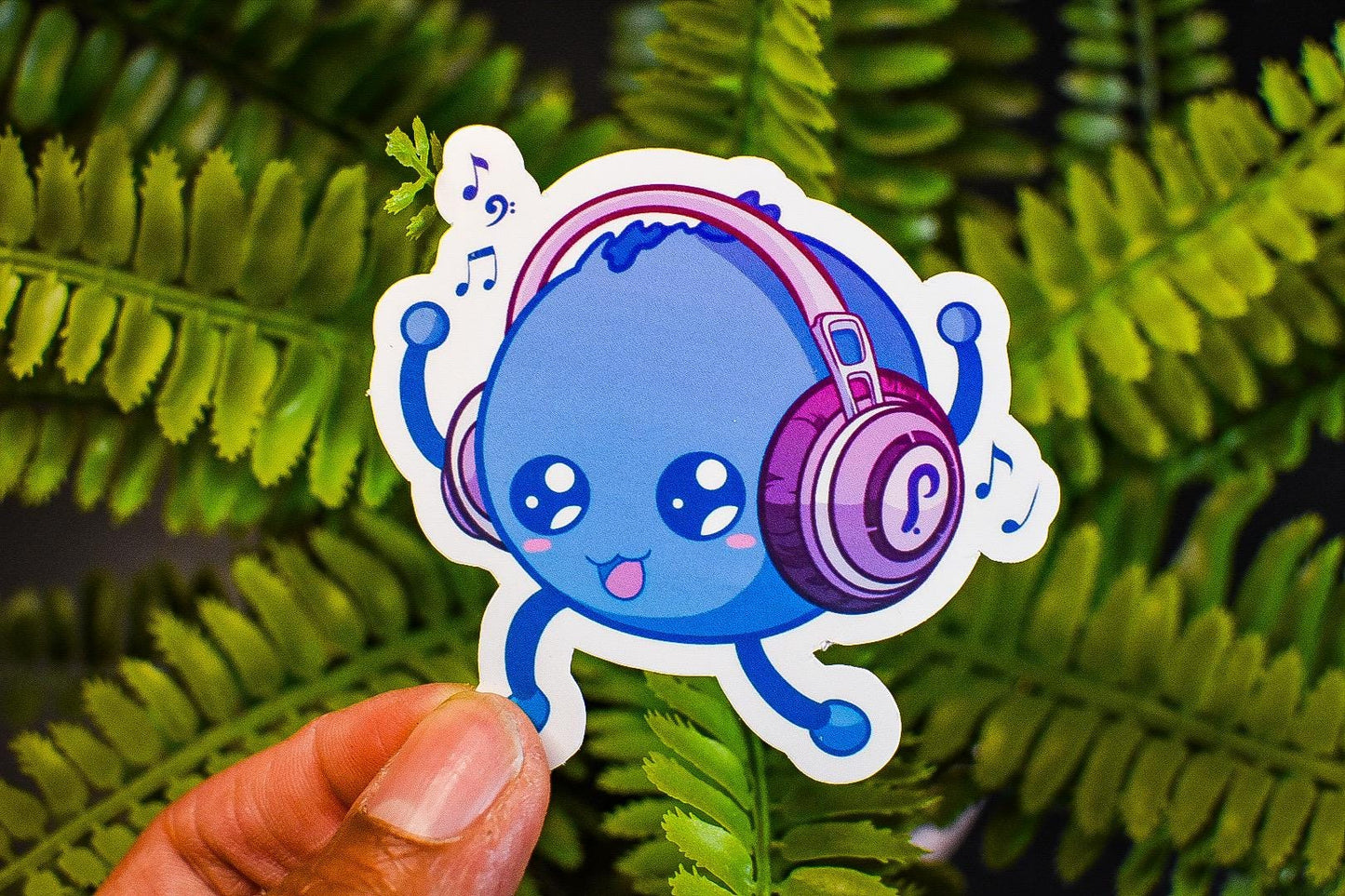 Boppin Blueberry Die-Cut Vinyl Sticker