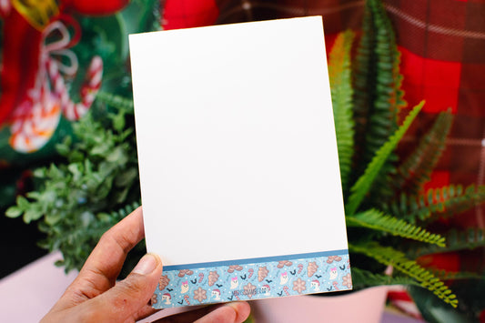Handmade Gingerbread and Ghosts Notepad | 5in x 7in