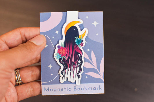 Floral Ghost Magnetic Bookmark