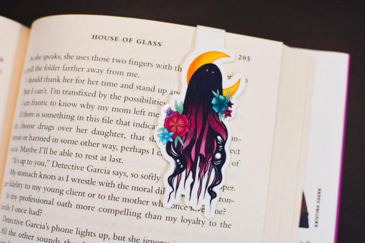 Floral Ghost Magnetic Bookmark