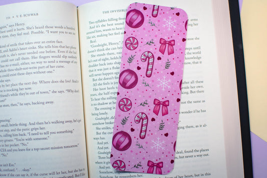 Pink Winter Holiday Coquette Bookmark
