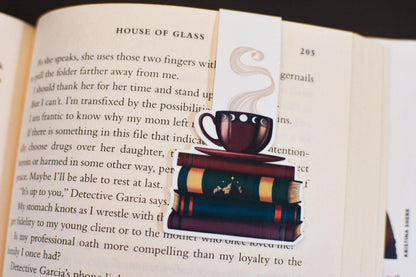 Tea and Books Magnetic Bookmark