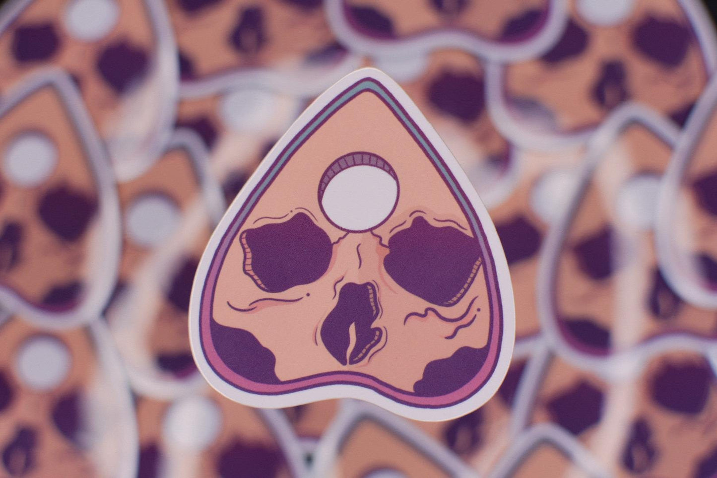 Planchette Skull Die-Cut Vinyl Sticker