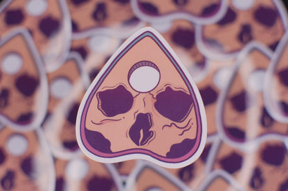 Planchette Skull Die-Cut Vinyl Sticker