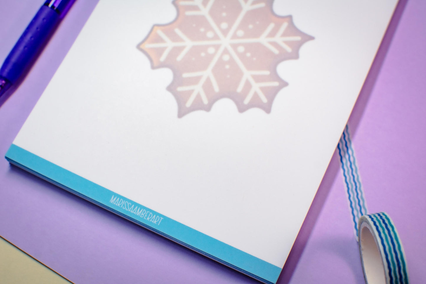Handmade Gingerbread and Ghosts Notepad | 5in x 7in