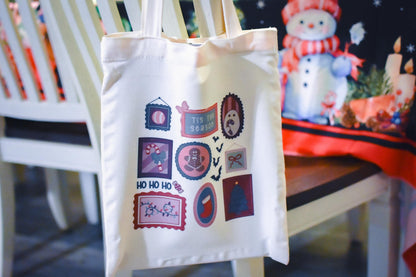 Tis the Season Spooky-Cute Festive Canvas Tote Bag