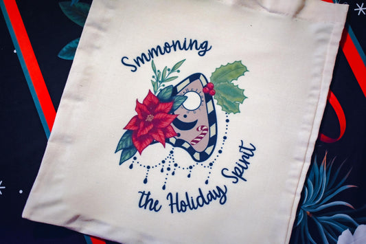 Summoning The Holiday Spirit Festive Planchette Canvas Tote Bag