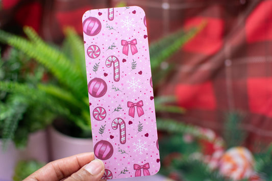 Pink Winter Holiday Coquette Bookmark