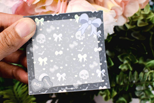 Handmade Pastel Goth Mini Notepad | 3in x 3in