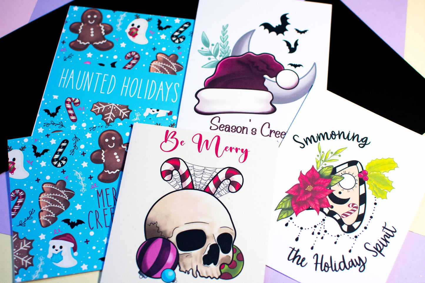 Frightfully Festive Holiday Greeting Cards – Card Set Options