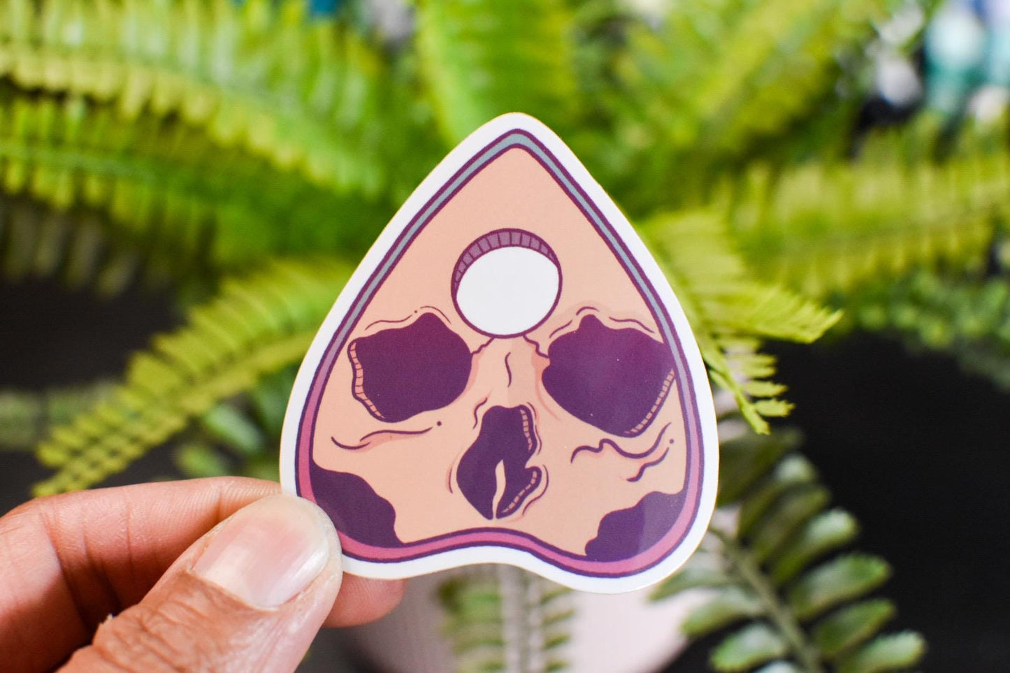 Planchette Skull Die-Cut Vinyl Sticker