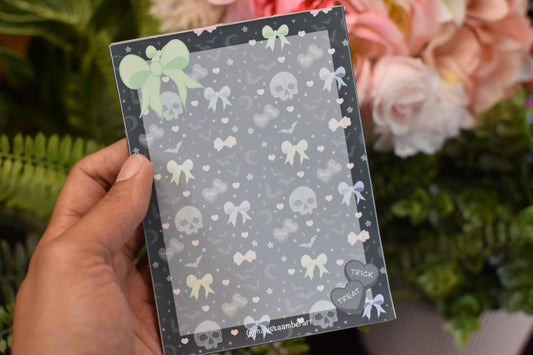 Handmade Pastel Goth Blank Notepad | 4.25in x5.5in