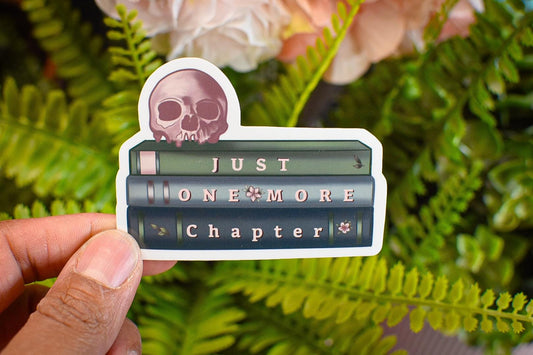 Just One More Chapter Die-Cut Vinyl Sticker