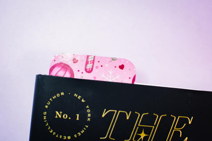 Pink Winter Holiday Coquette Bookmark