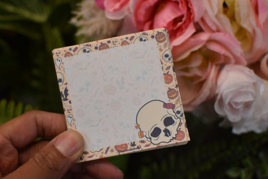 Handmade Spooky Season Mini Notepad | 3in x 3in