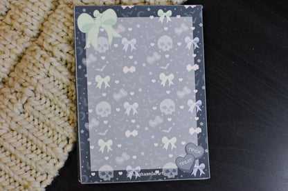 Handmade Pastel Goth Blank Notepad | 4.25in x5.5in