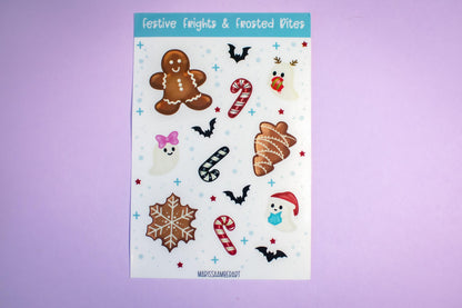 Gingerbread and Ghosts Kiss-Cut Vinyl Sticker Sheet