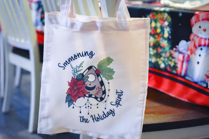 Summoning The Holiday Spirit Festive Planchette Canvas Tote Bag
