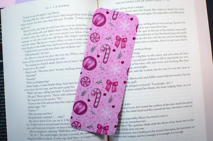 Pink Winter Holiday Coquette Bookmark