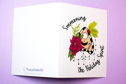 Summoning the Holiday Spirit Planchette Holiday Greeting Card
