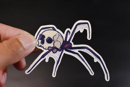 Spider Skull Die-Cut Vinyl Sticker