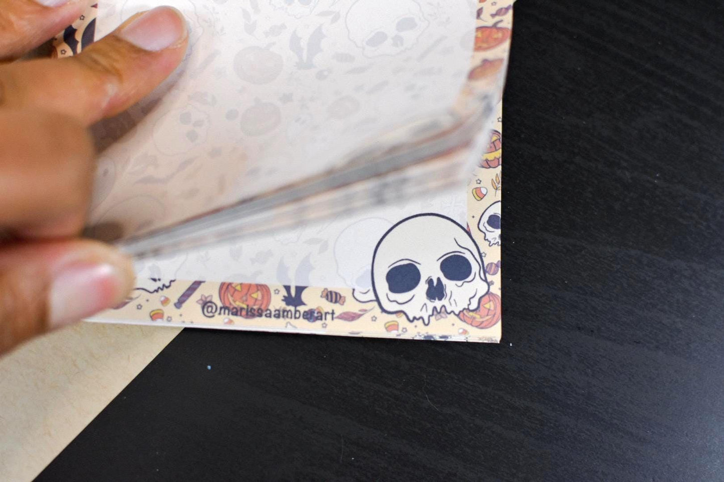 Handmade Spooky Season Blank Notepad | 4.25in x5.5in