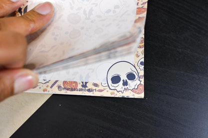 Handmade Spooky Season Blank Notepad | 4.25in x5.5in