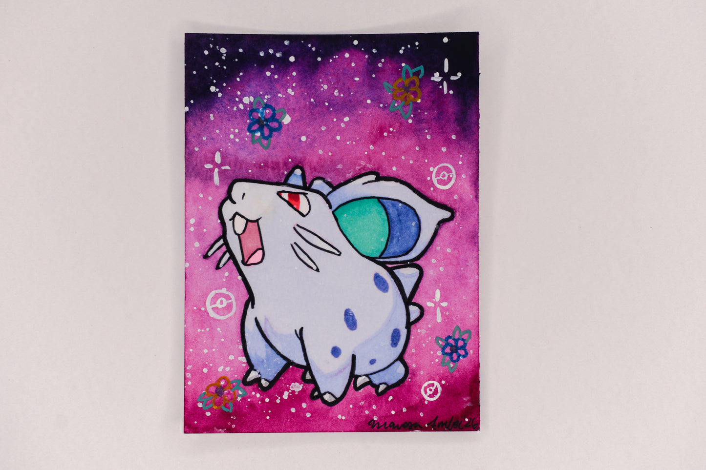 "Tiny Paws in the Stars" Original (ACEO)
