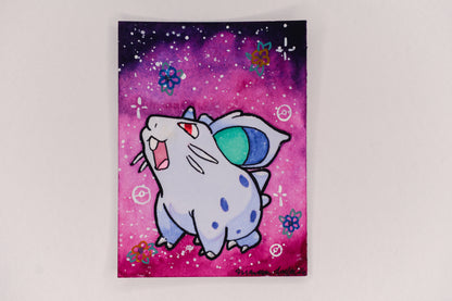 "Tiny Paws in the Stars" Original (ACEO)