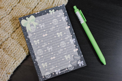 Handmade Pastel Goth Lined Notepad | 4.25in x5.5in