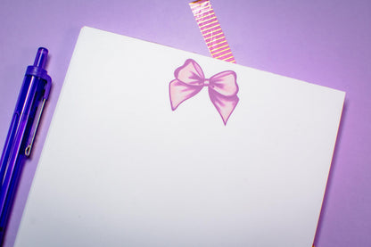 Handmade Pink Winter Holiday Coquette Notepad | 5in x 7in
