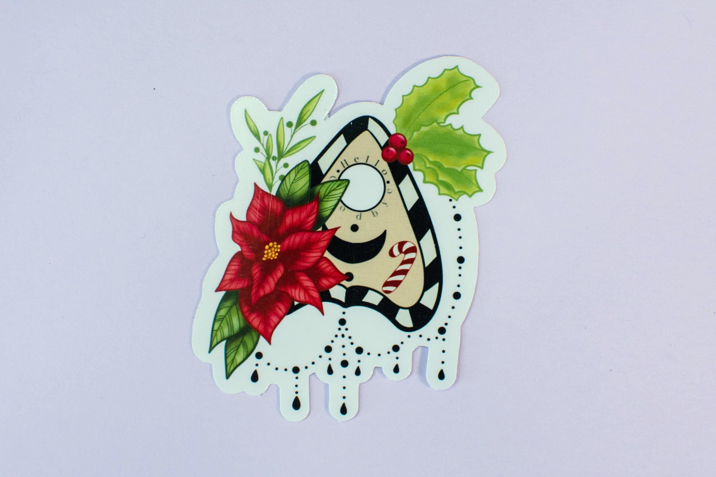 Holiday Spirt Festive Planchette Die-Cut Vinyl Sticker