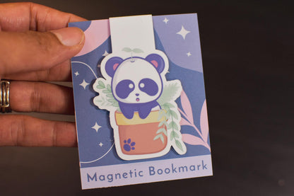 Plants and Pandas Magnetic Bookmark