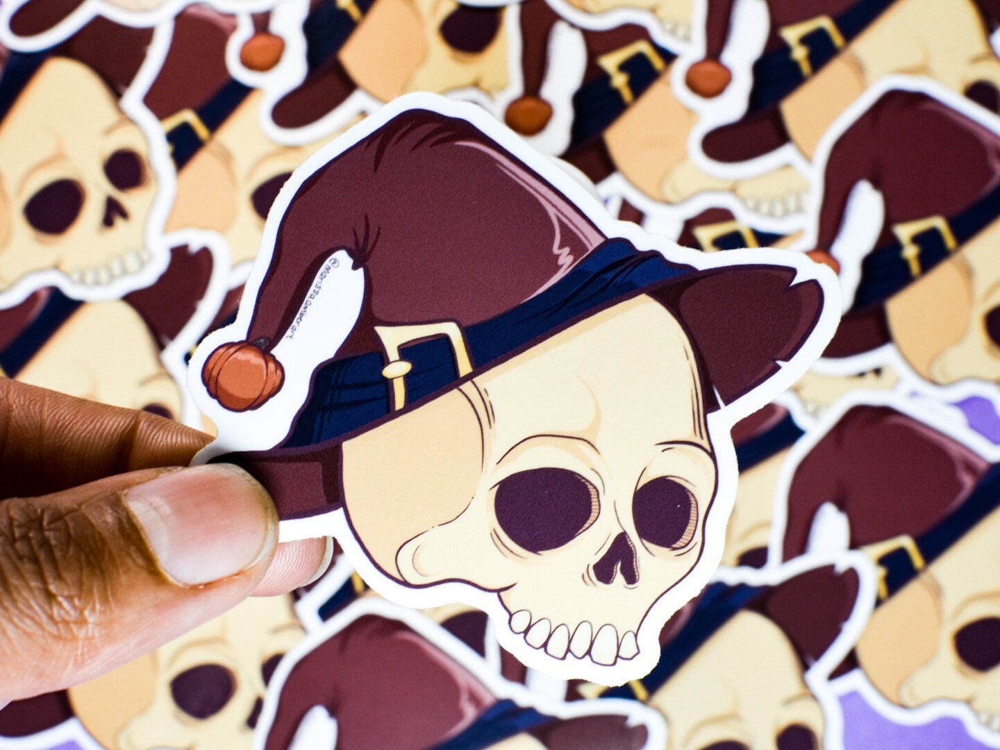 Skull Witch Die-Cut Vinyl Sticker