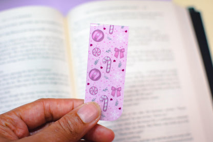 Pink Winter Holiday Coquette l Magnetic Bookmark