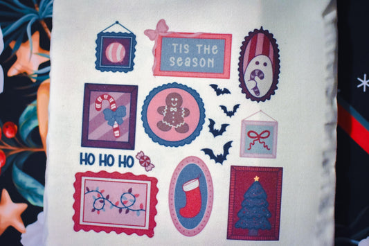 Tis the Season Spooky-Cute Festive Canvas Tote Bag