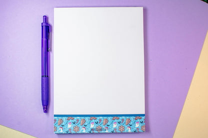 Handmade Gingerbread and Ghosts Notepad | 5in x 7in