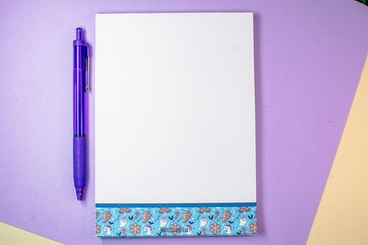 Handmade Gingerbread and Ghosts Notepad | 5in x 7in