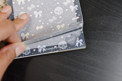 Handmade Pastel Goth Blank Notepad | 4.25in x5.5in