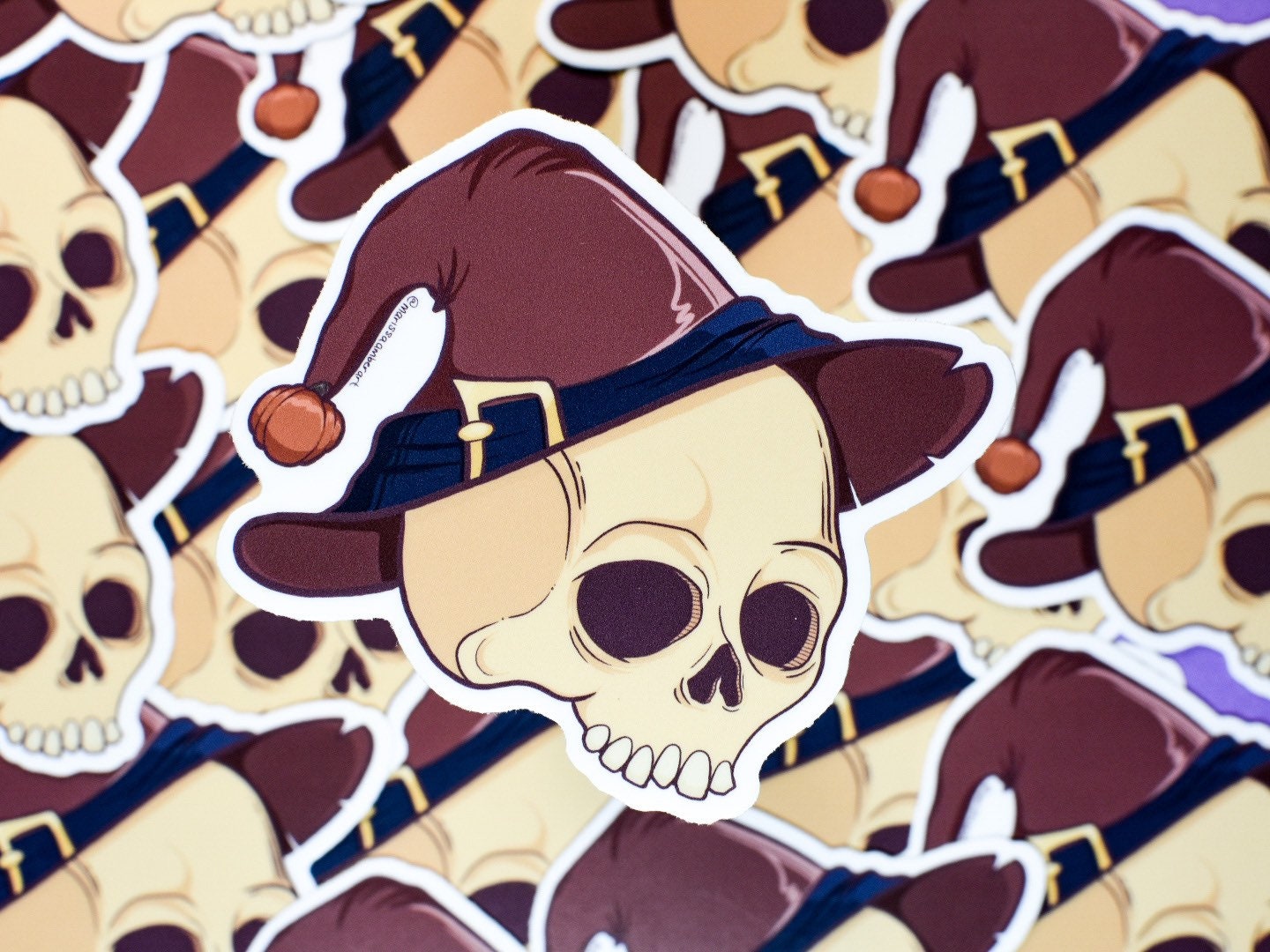 Skull Witch Die-Cut Vinyl Sticker