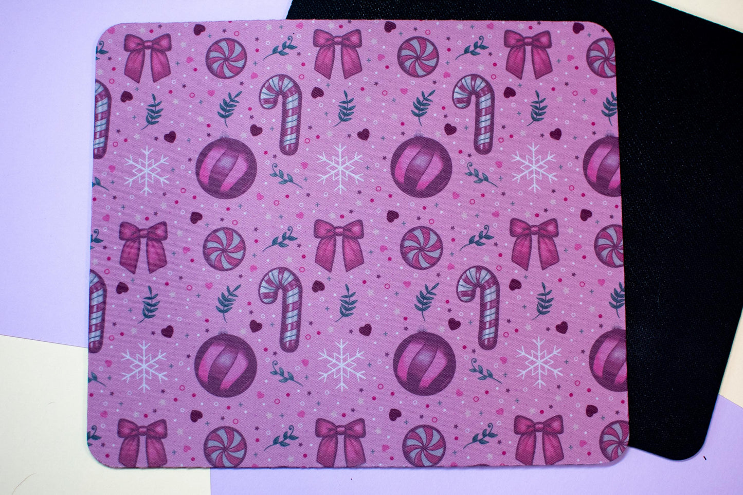 Pink Winter Holiday Coquette Mouse Pad