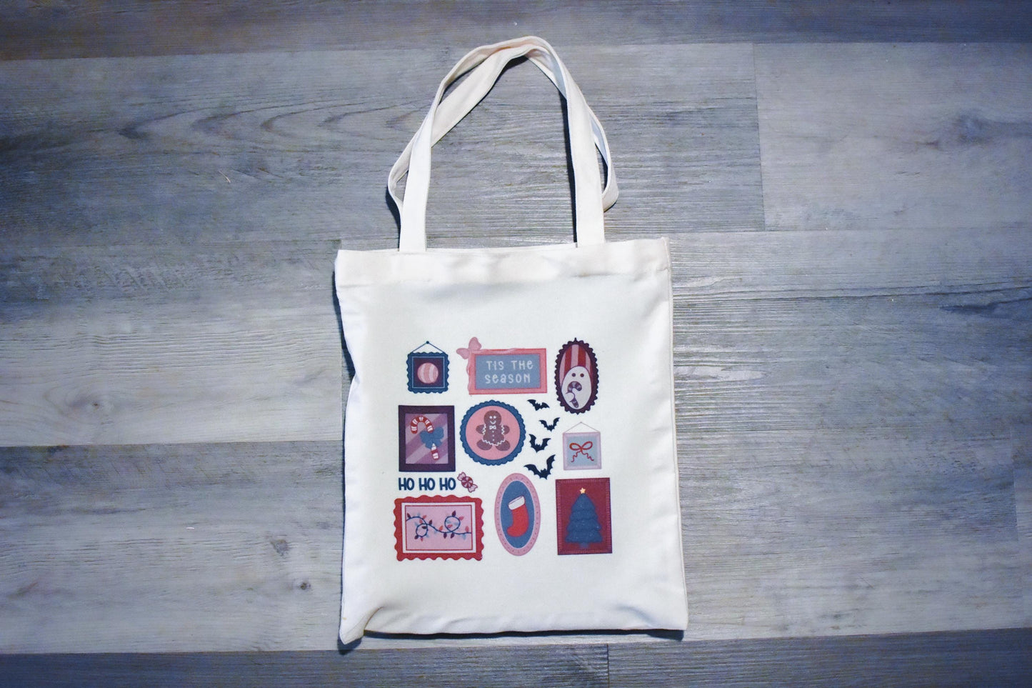 Tis the Season Spooky-Cute Festive Canvas Tote Bag