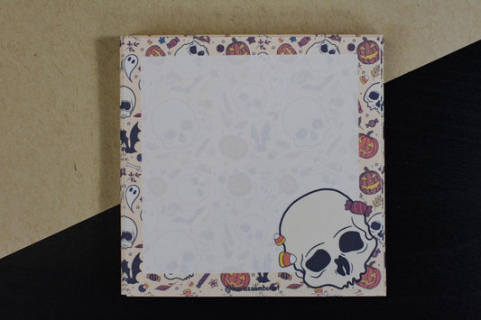 Handmade Spooky Season Mini Notepad | 3in x 3in