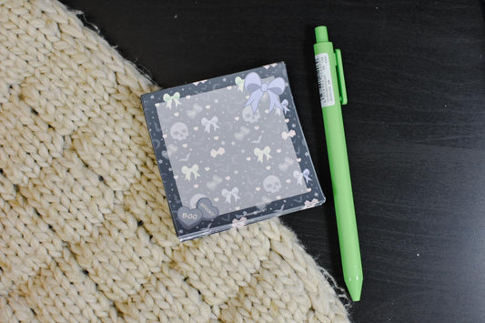 Handmade Pastel Goth Mini Notepad | 3in x 3in